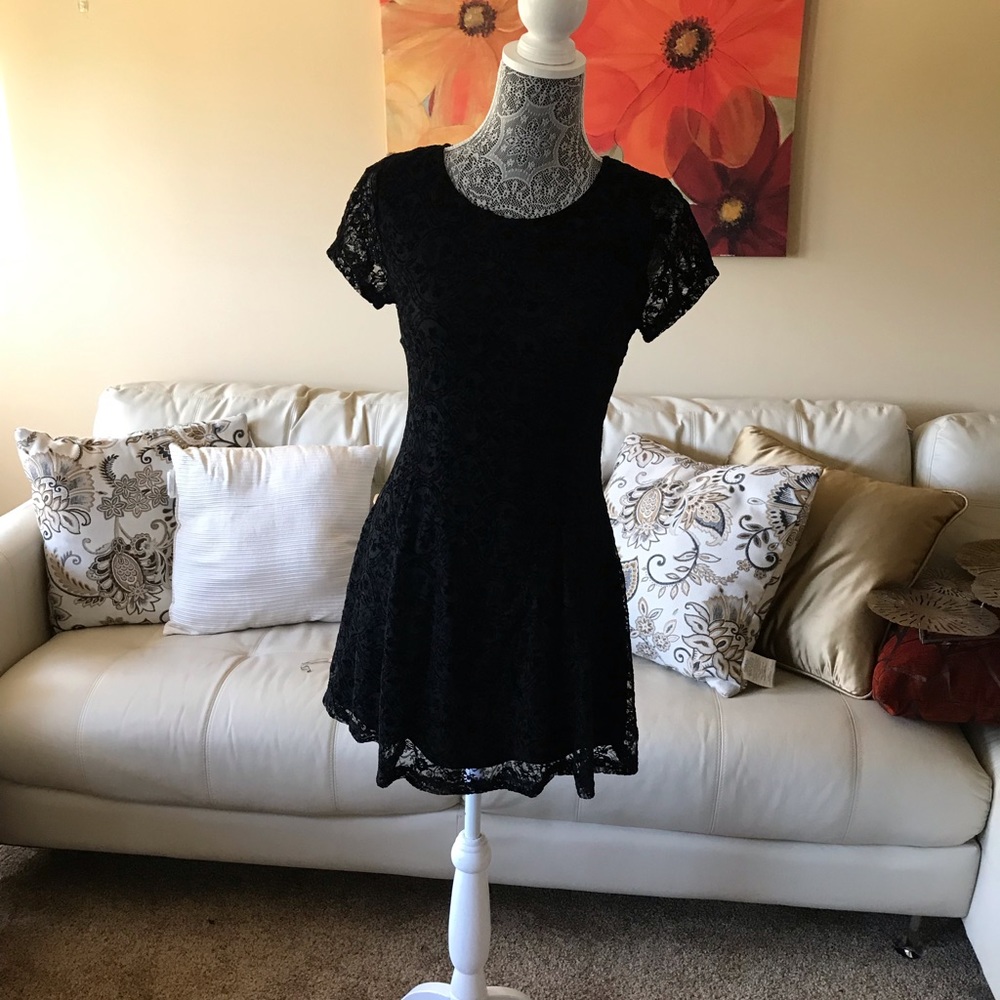 Black skater dress
